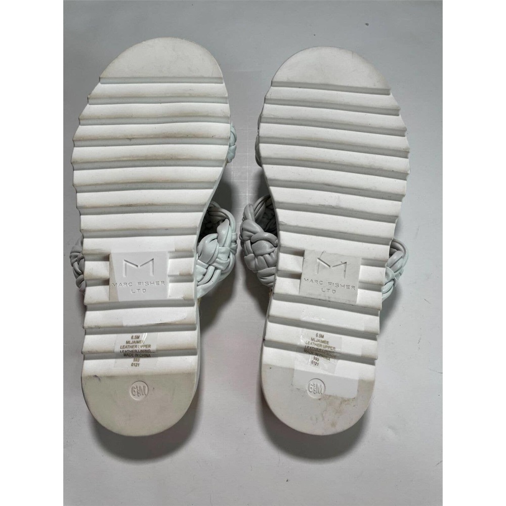 Marc Fisher Sandals Jaimee Citrus White Leather S… - image 2